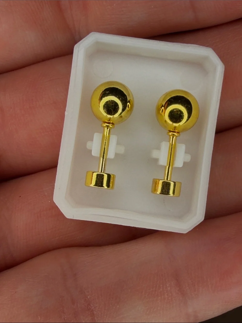Gold Ball Stud Starter Set of  Earrings